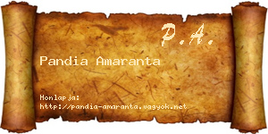 Pandia Amaranta névjegykártya
